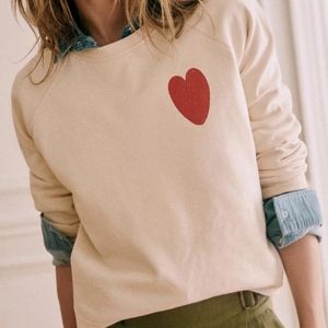 Sezane Heart Sweatshirt